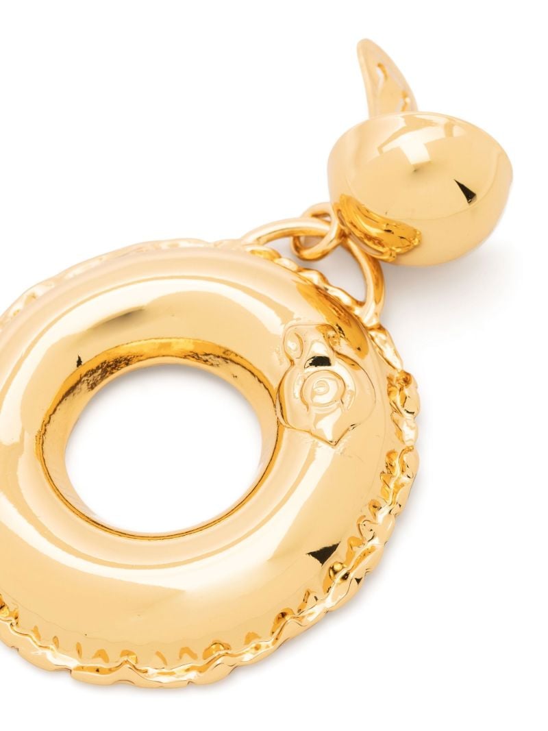 Gold-tone Inflatable Lettering Drop Earrings