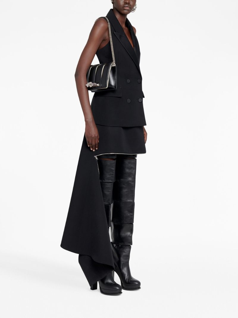 Black the Slash Jewelled Shoulder Bag