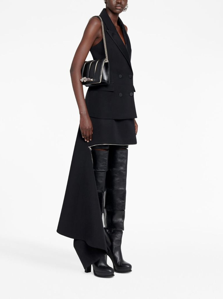 Black the Slash Jewelled Shoulder Bag