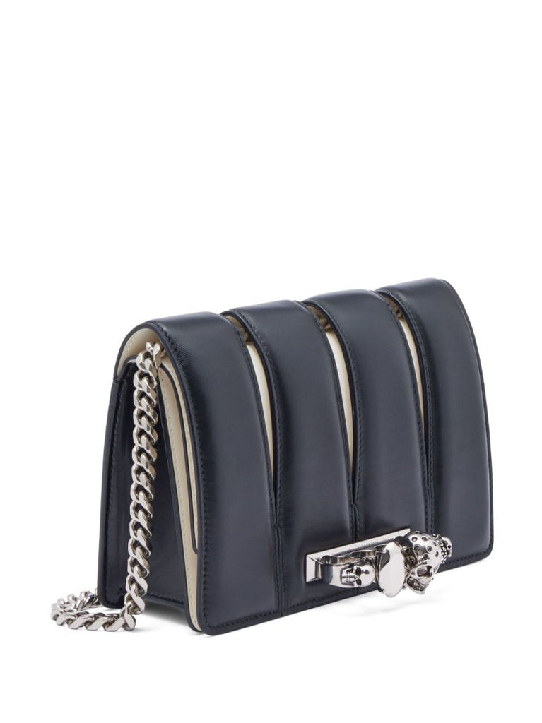 Black the Slash Jewelled Shoulder Bag