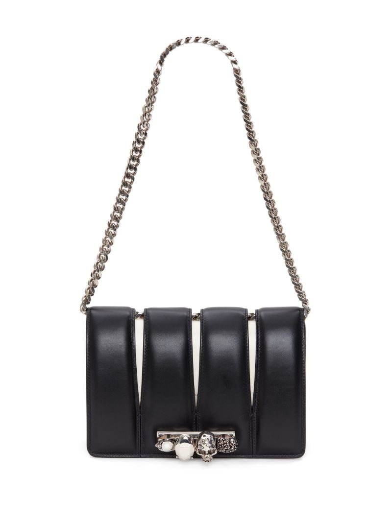 Black the Slash Jewelled Shoulder Bag