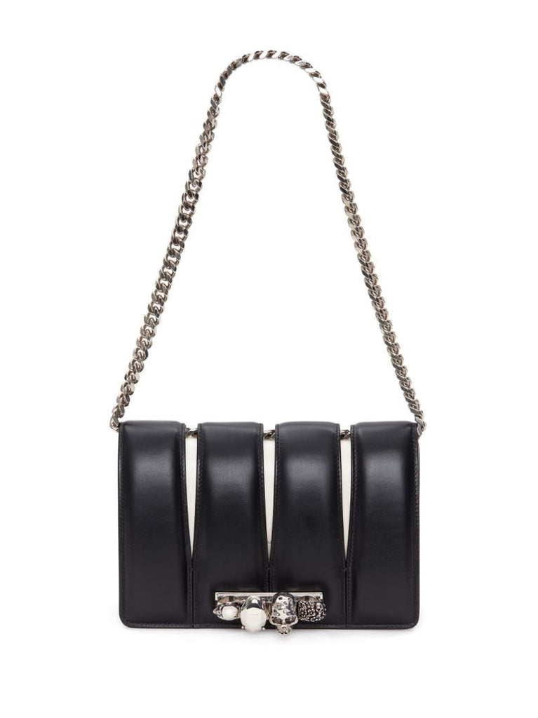 Black the Slash Jewelled Shoulder Bag