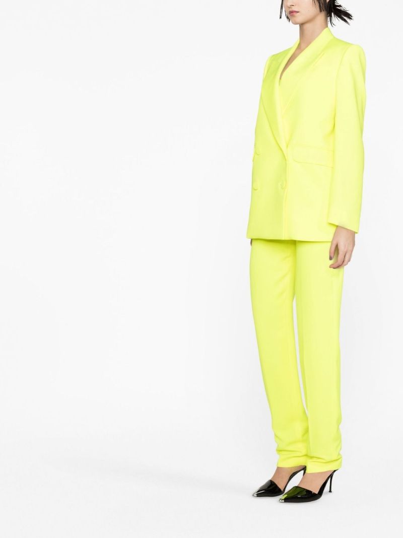 Yellow Double-breasted Blazer