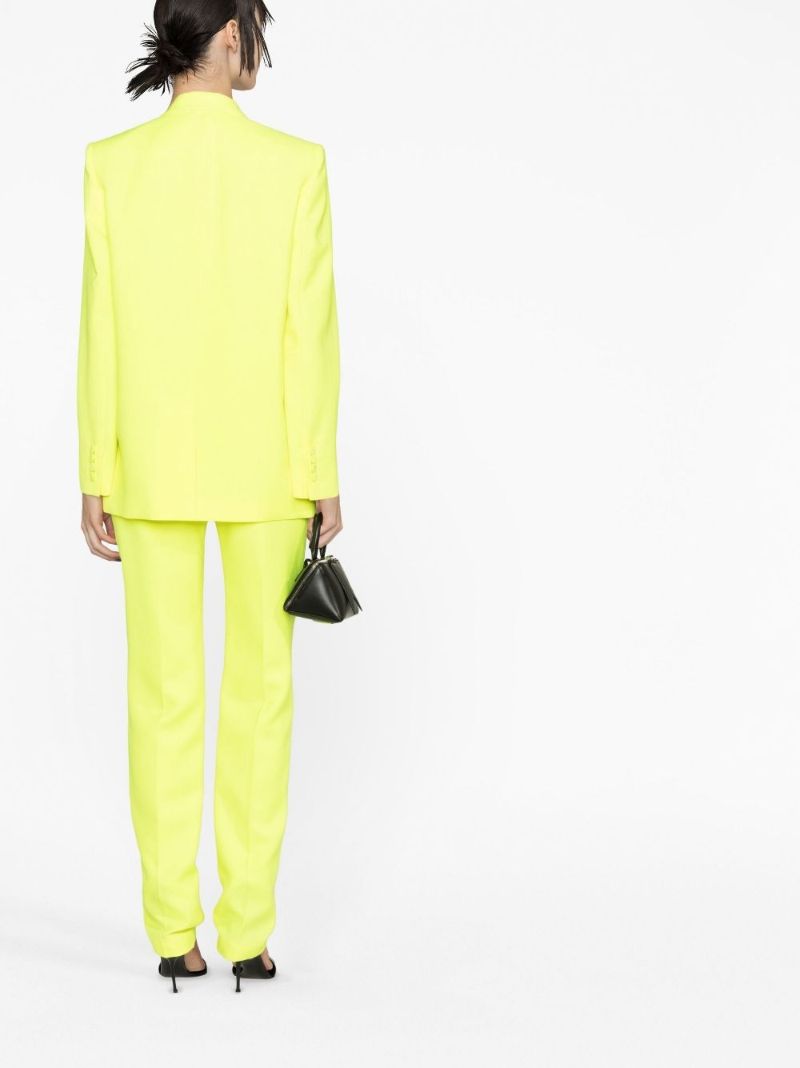 Yellow Double-breasted Blazer