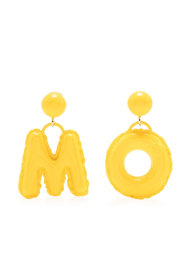 Yellow Inflatable Lettering Drop Earrings