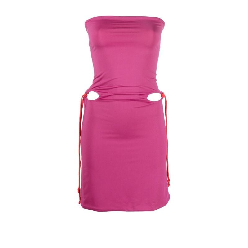 Purple Reversible Cut-out Dress