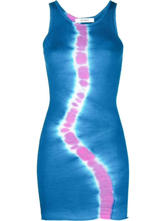 Blue Ride Tie-dye Wool Dress