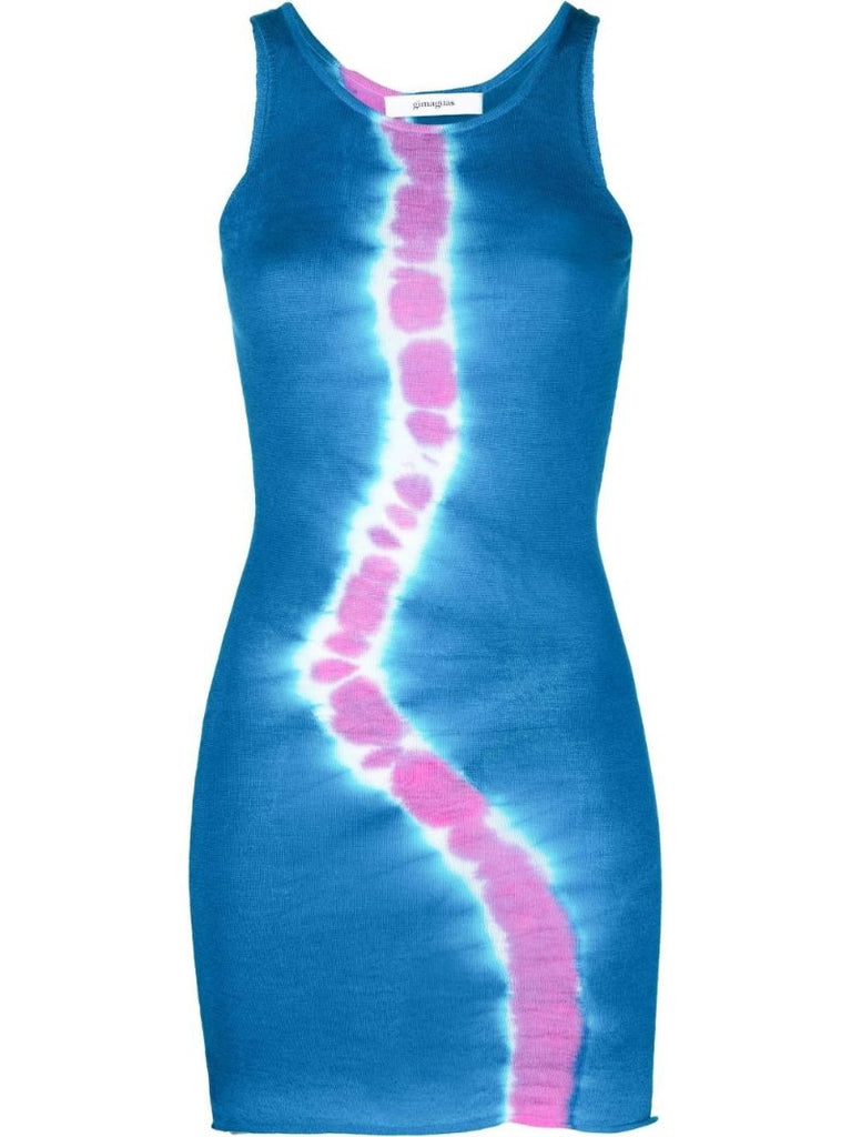 Blue Ride Tie-dye Wool Dress