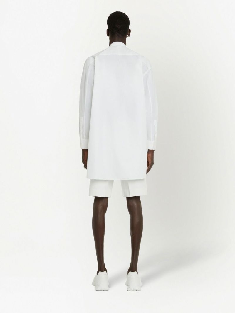 White Cotton Tailored Shorts