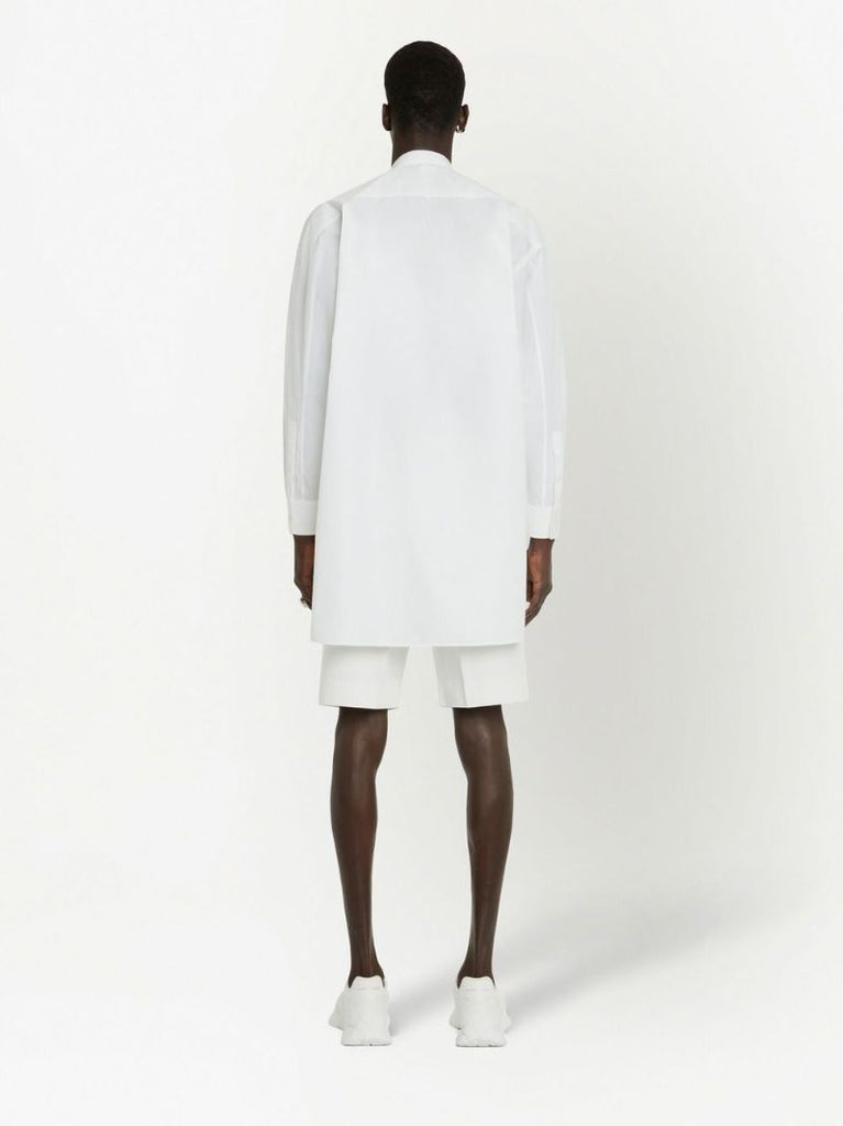 White Cotton Tailored Shorts