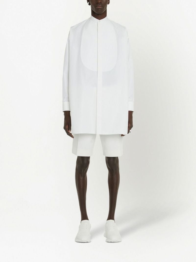 White Cotton Tailored Shorts