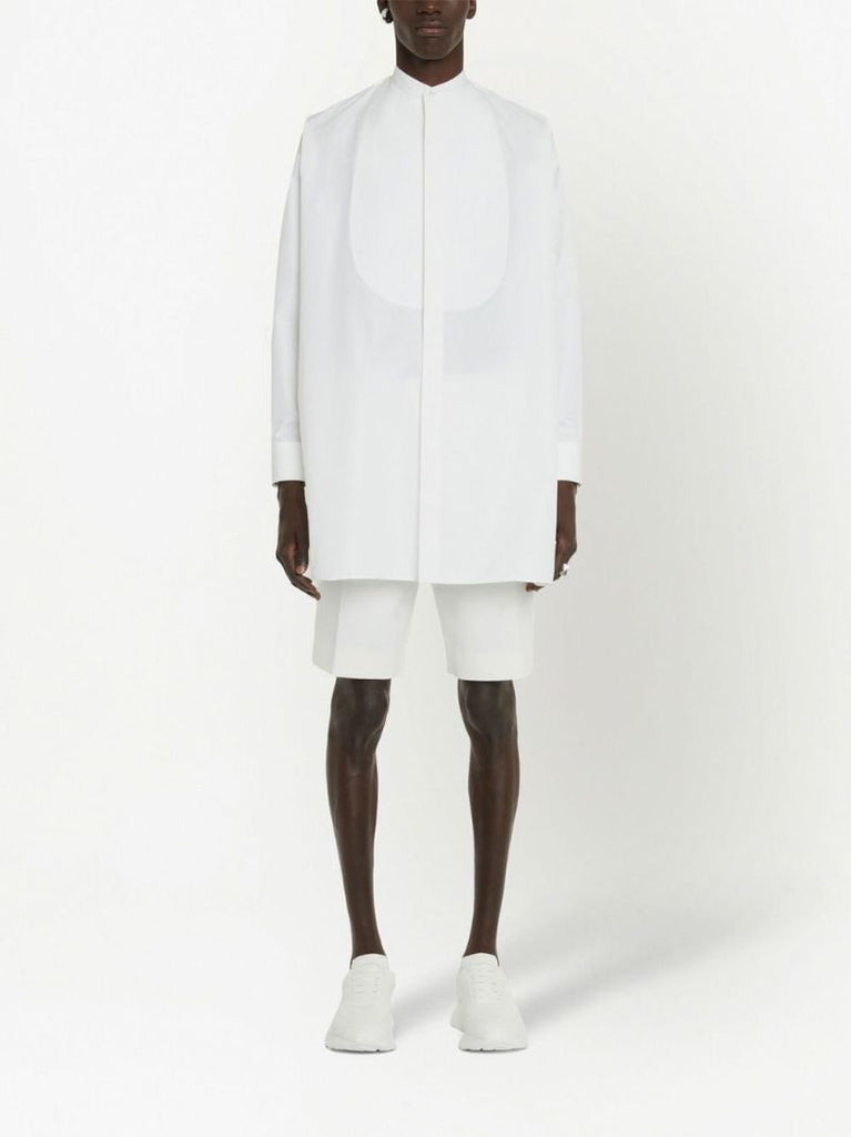 White Cotton Tailored Shorts