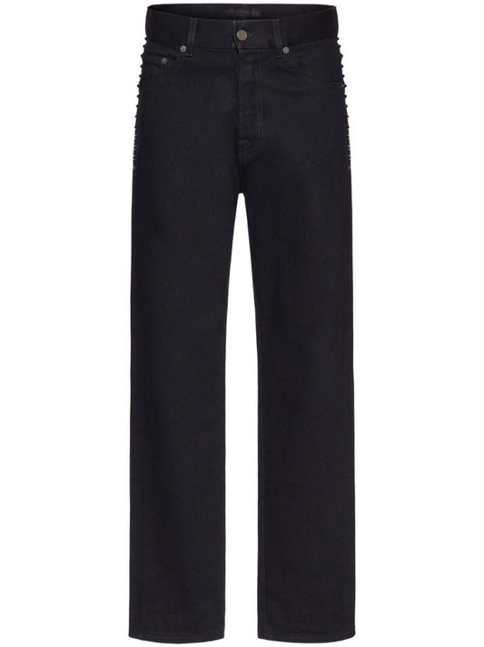 Black Untitled Studs Straight-leg Jeans