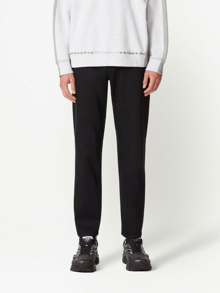 Black Untitled Studs Straight-leg Jeans