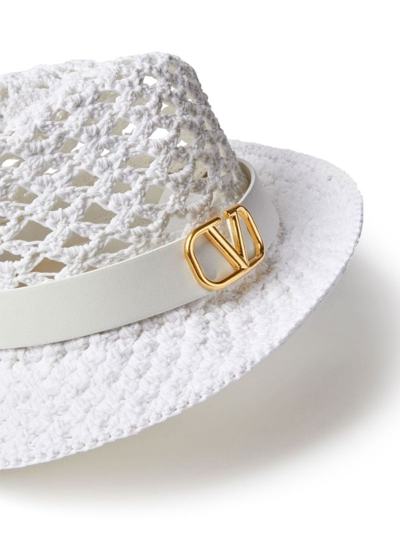 White Vlogo Signature Woven Hat