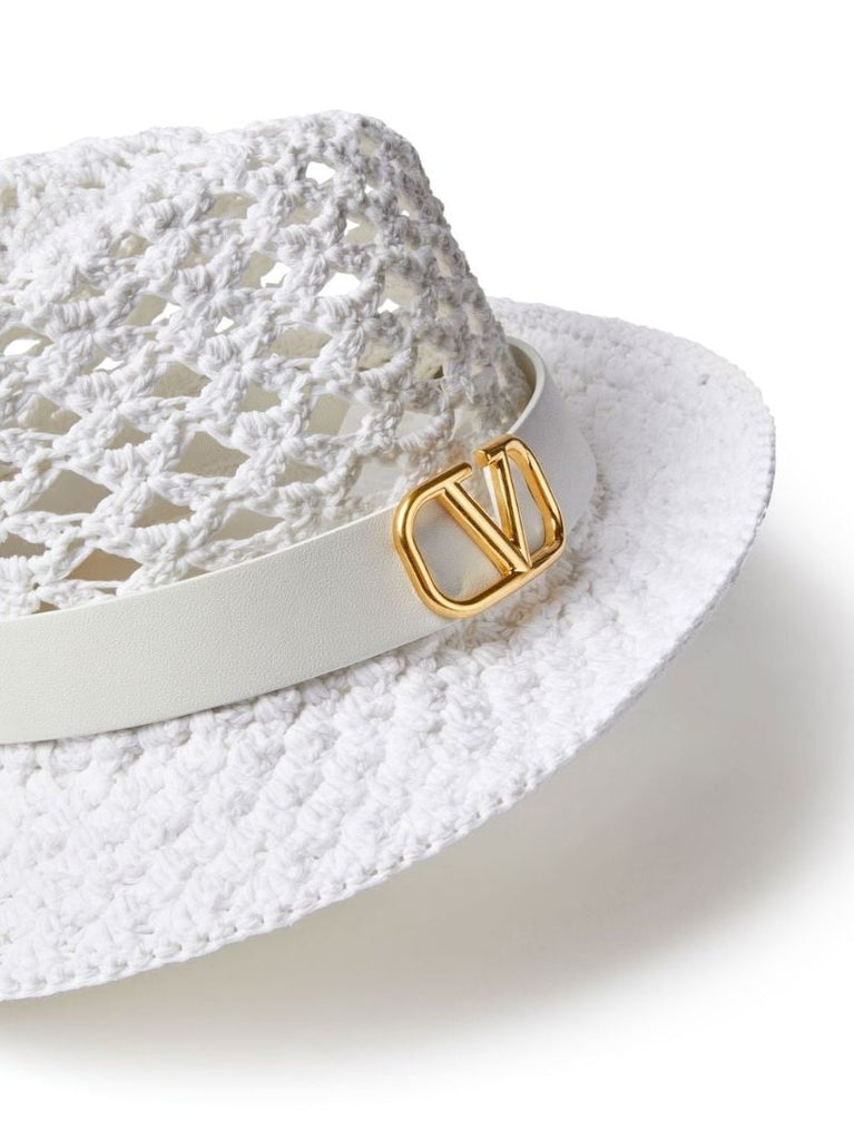 White Vlogo Signature Woven Hat