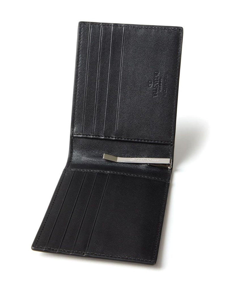 Black Vlogo Signature Leather Wallet
