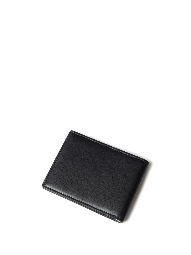 Black Vlogo Signature Leather Wallet
