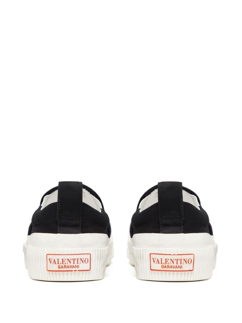 Black Vltn Logo Print Sneakers