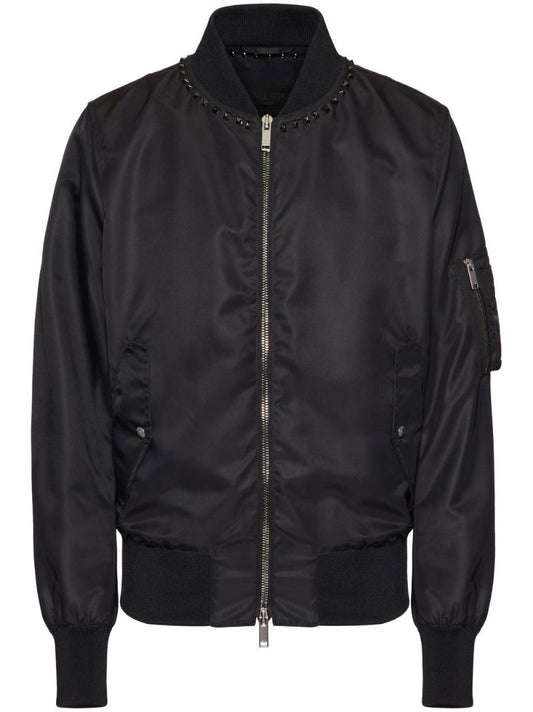 Black Rockstud Bomber Jacket