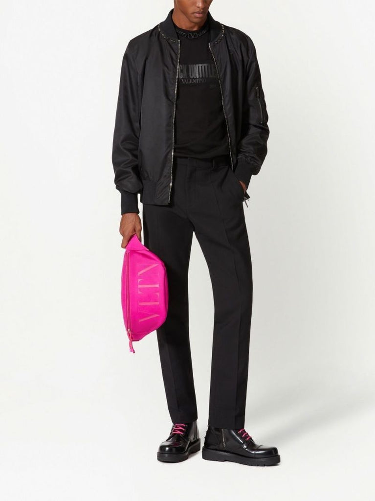 Black Rockstud Bomber Jacket
