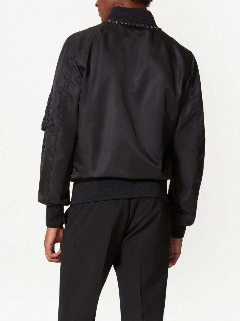Black Rockstud Bomber Jacket