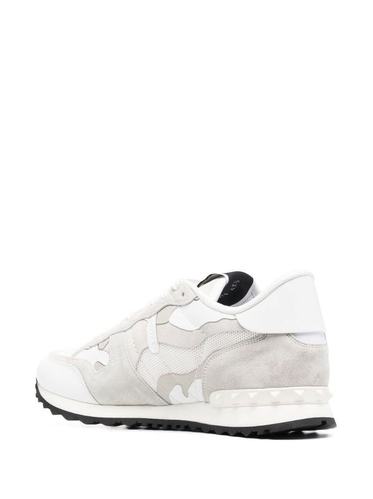 White Rockrunner Camouflage Suede Sneakers