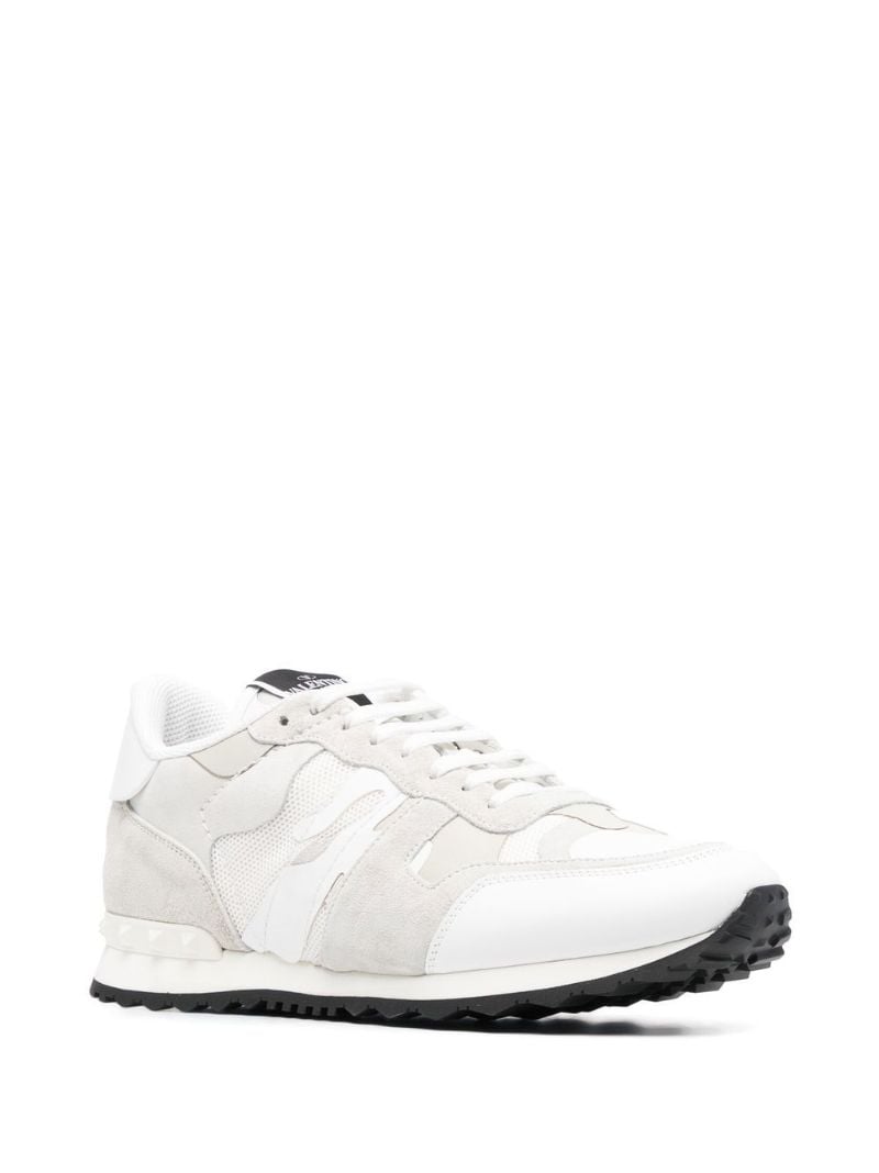 White Rockrunner Camouflage Suede Sneakers
