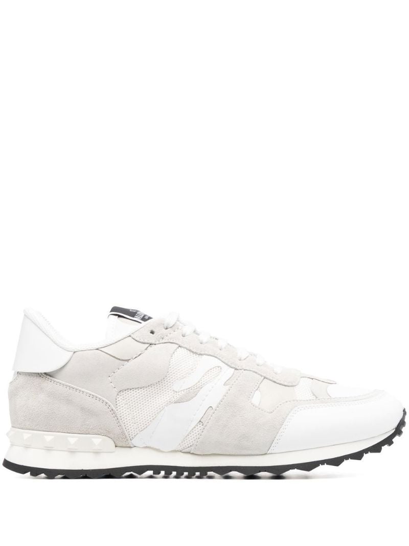 White Rockrunner Camouflage Suede Sneakers