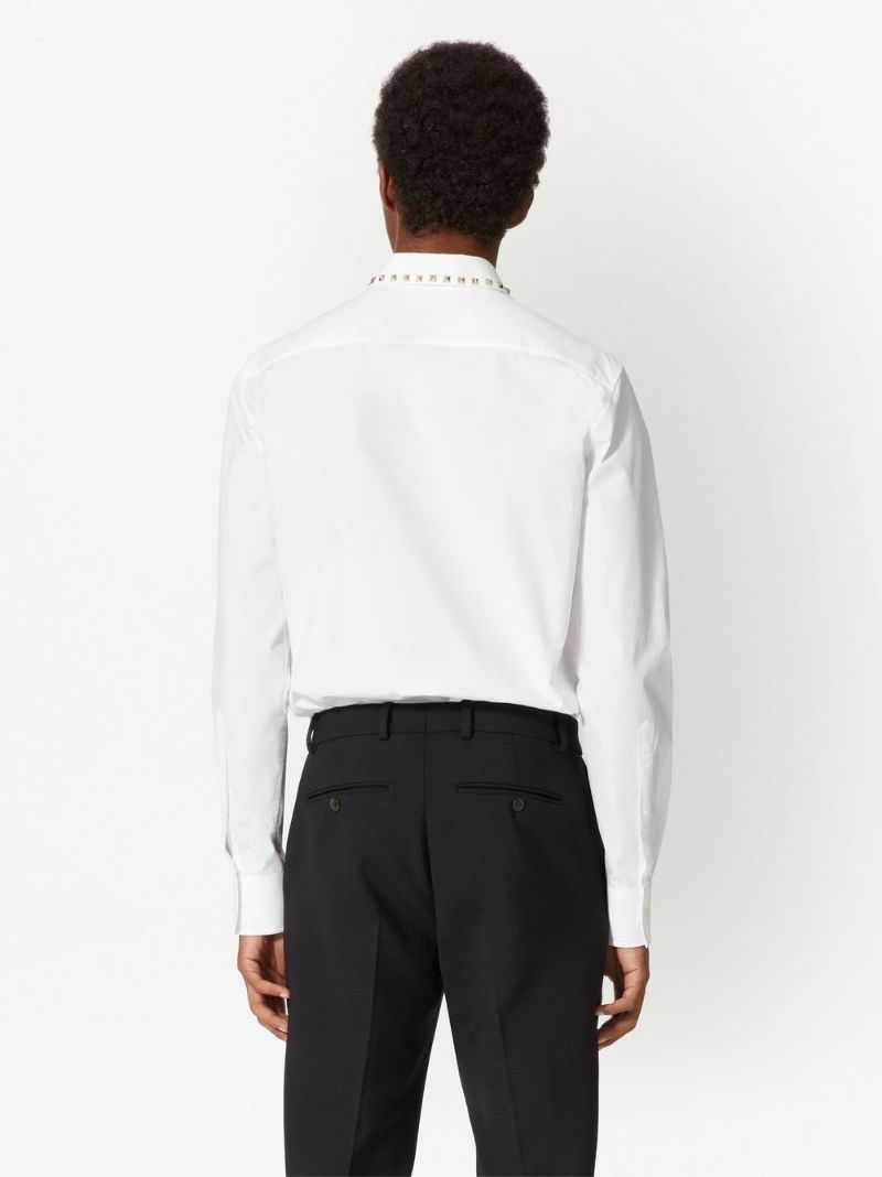 White Rockstud Cotton Shirt