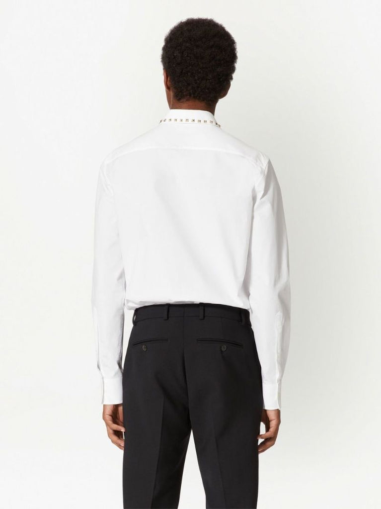 White Rockstud Cotton Shirt