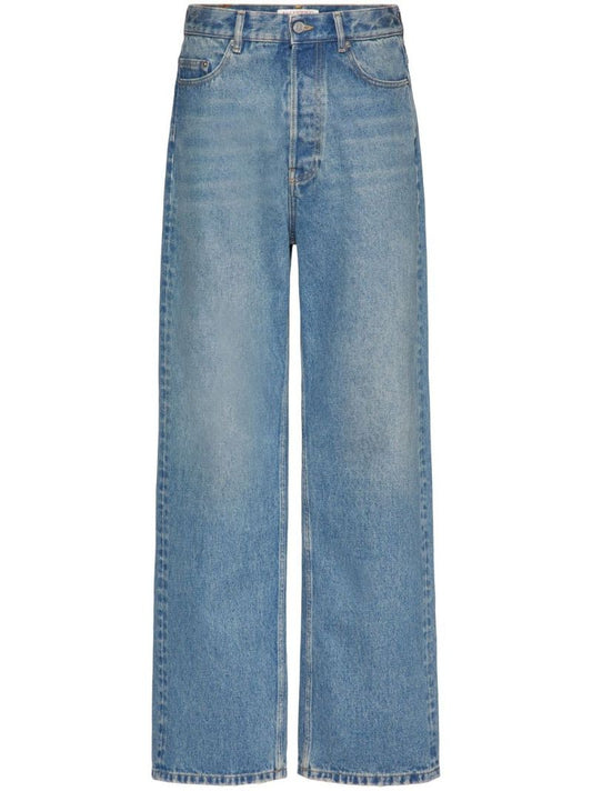 Blue High-waisted Jeans