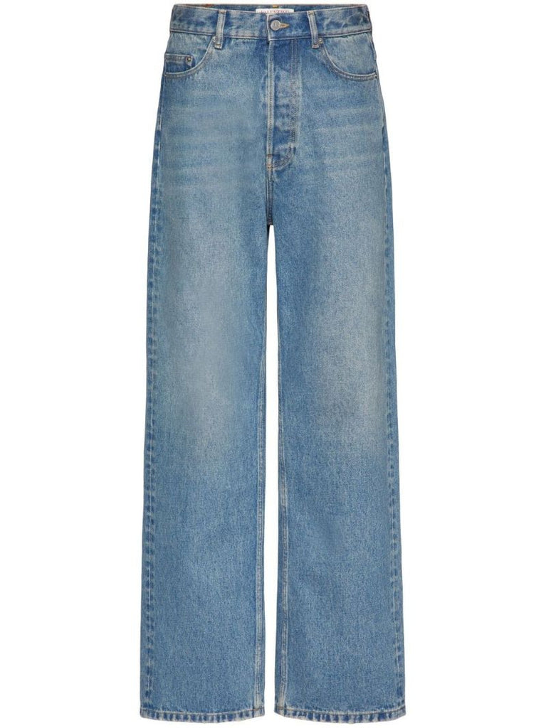 Blue High-waisted Jeans