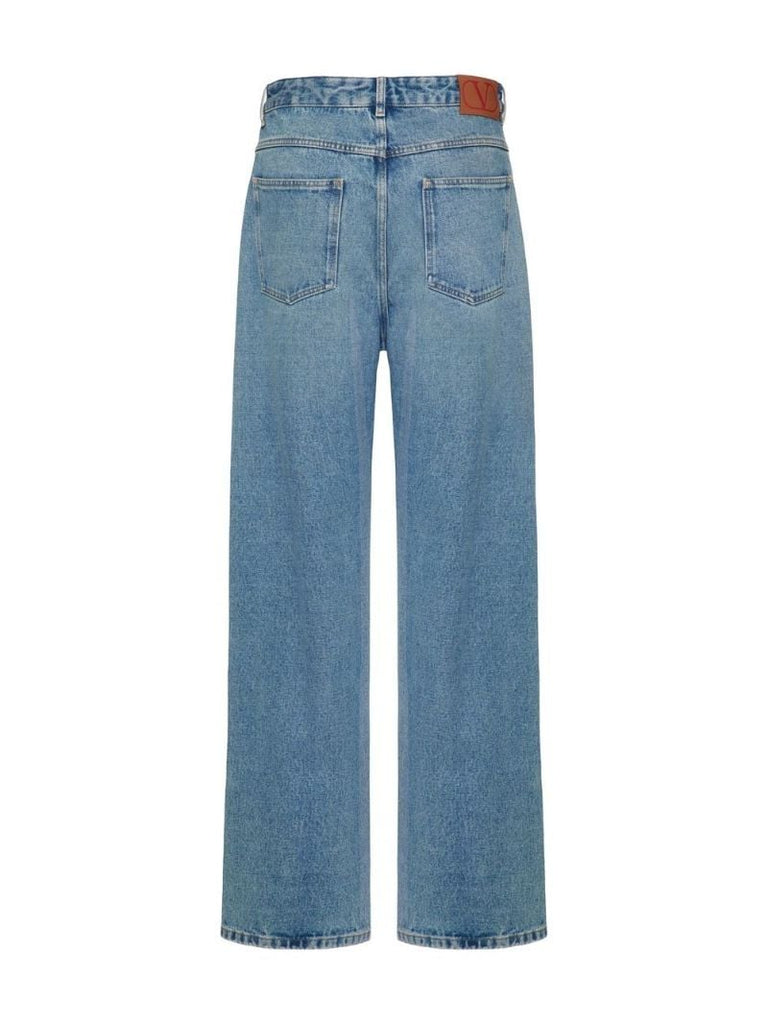 Blue High-waisted Jeans