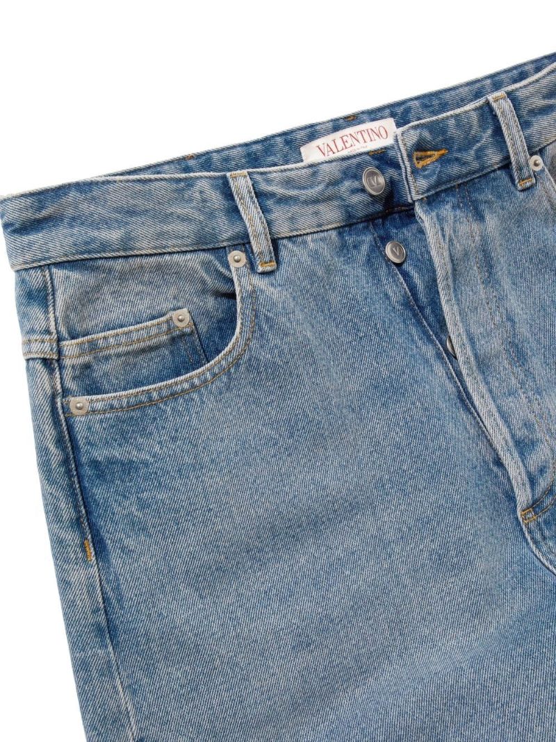 Blue High-waisted Jeans