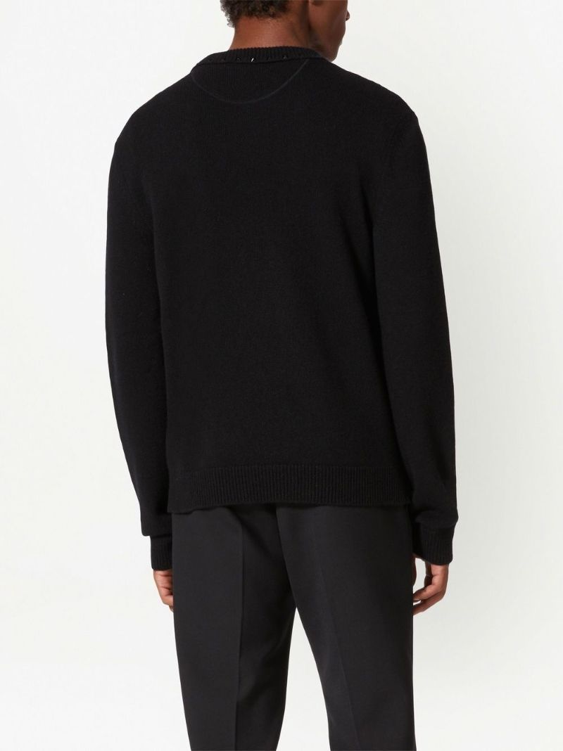 Black Untitled Stud-detail Cashmere Jumper