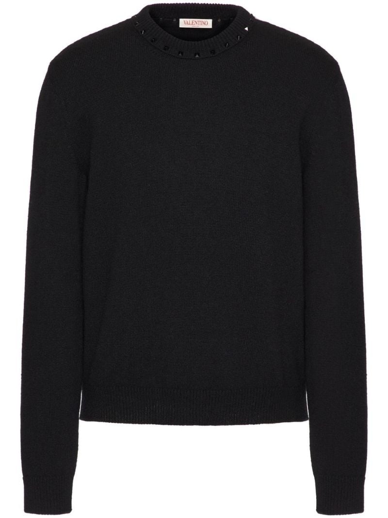 Black Untitled Stud-detail Cashmere Jumper