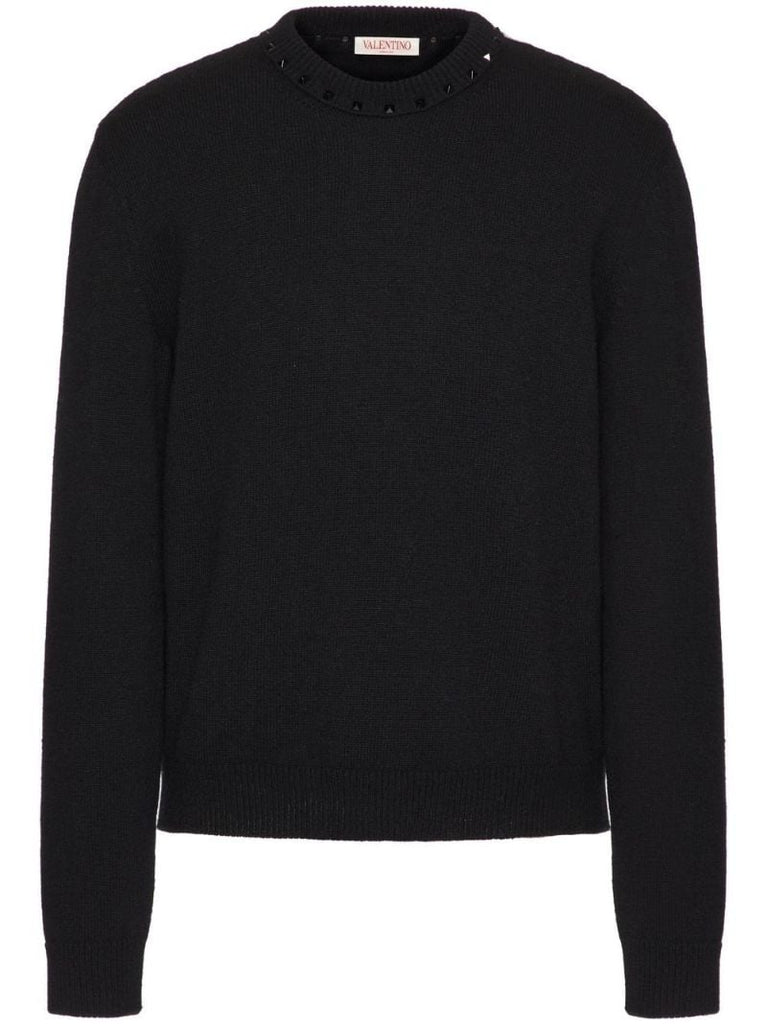 Black Untitled Stud-detail Cashmere Jumper