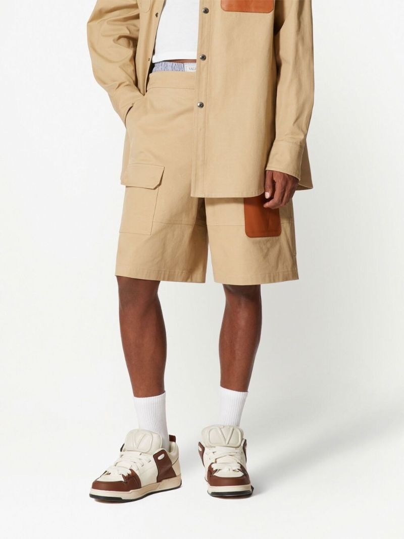 Neutral Vlogo-patch Chino Shorts