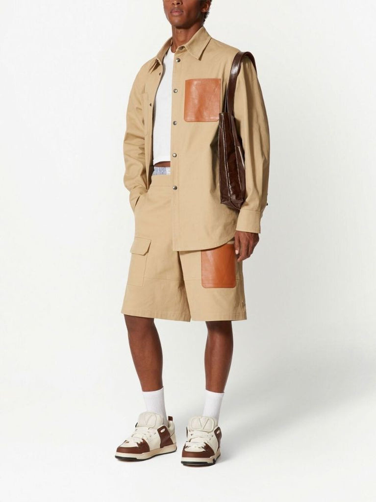 Neutral Vlogo-patch Chino Shorts