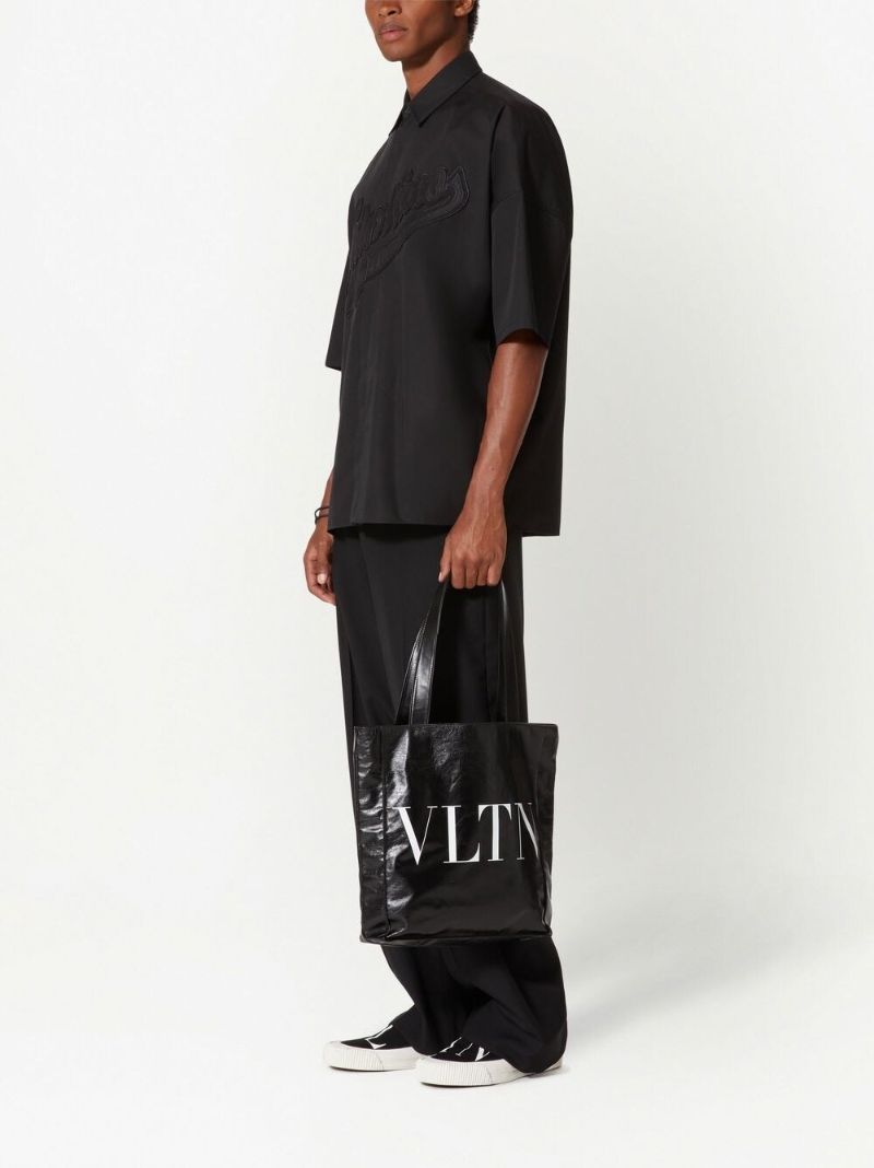Black Logo-appliquÃ_x0083_Â© Cotton Shirt
