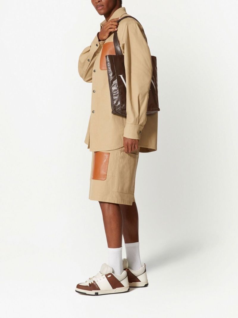Neutral Vlogo Leather-patch Shirt