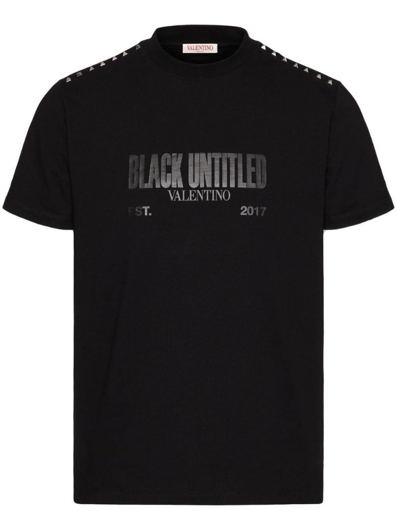 Black Untitled Studded Cotton T-shirt