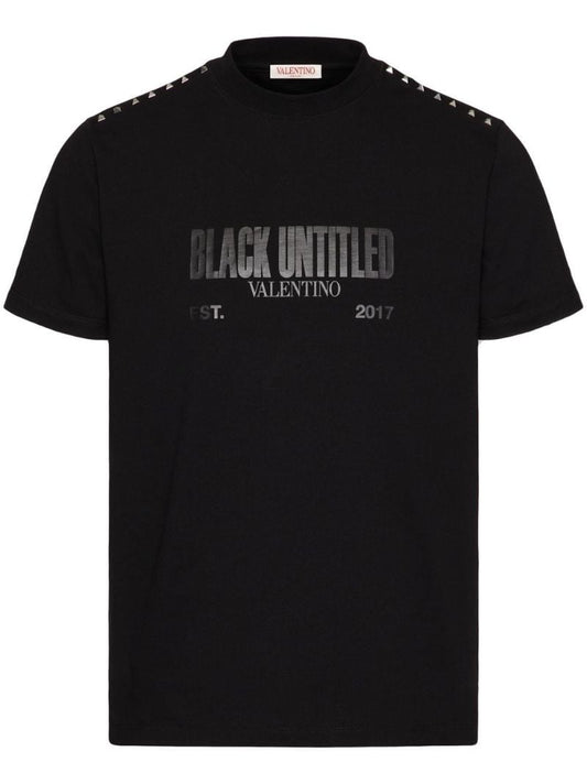 Black Untitled Studded Cotton T-shirt