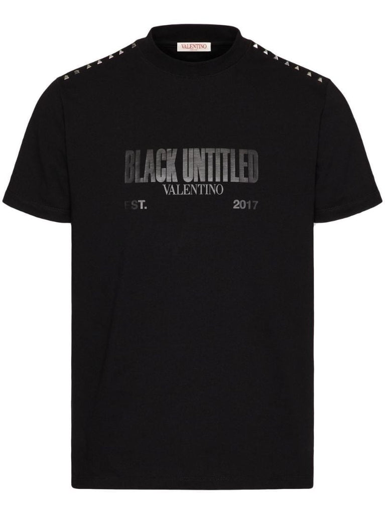 Black Untitled Studded Cotton T-shirt