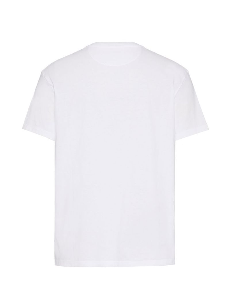 White Logo Print T-shirt