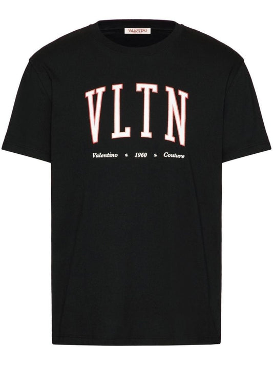Black Vltn Logo Print T-shirt