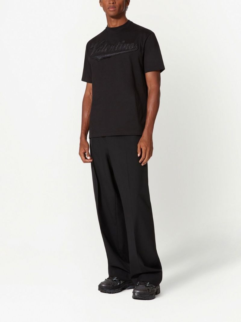 Black Logo-appliquÃ_x0083_Â© T-shirt