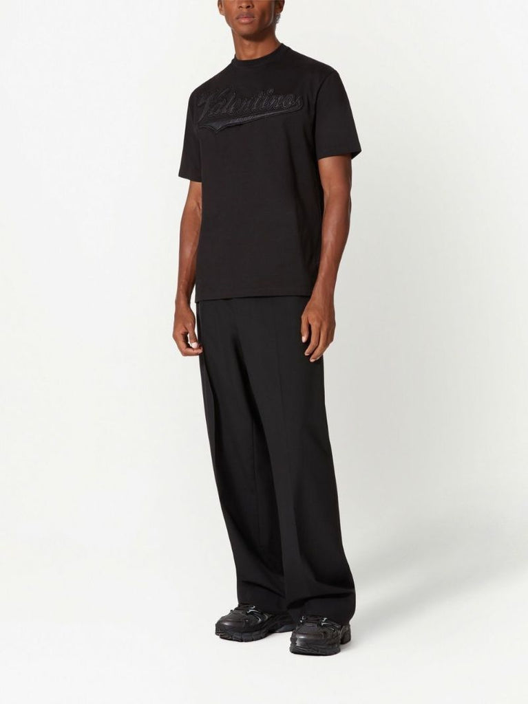 Black Logo-appliquÃ_x0083_Â© T-shirt