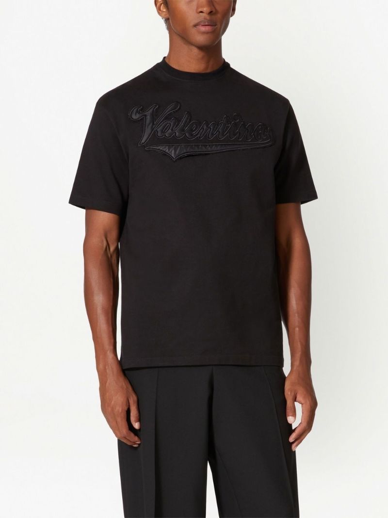 Black Logo-appliquÃ_x0083_Â© T-shirt